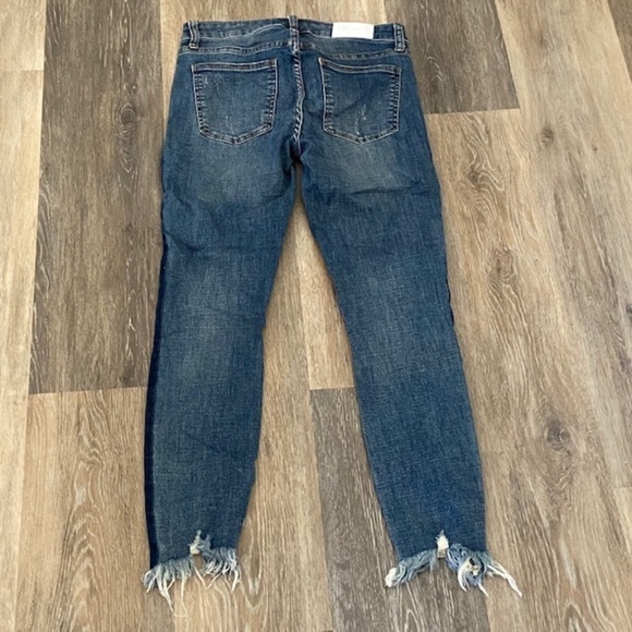 PISTOLA Audrey Sidestripe Distressed Raw Hem Jeans - Picture 8 of 11